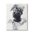 thumbnail image 1 of Stupell Industries Tupac Modern Portrait Abstract Pattern Black White, 16 x 20, Design by Birch&Ink, 1 of 5