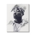 thumbnail image 1 of Stupell Industries Tupac Modern Portrait Abstract Pattern Black White, 36 x 48, Design by Birch&Ink, 1 of 7