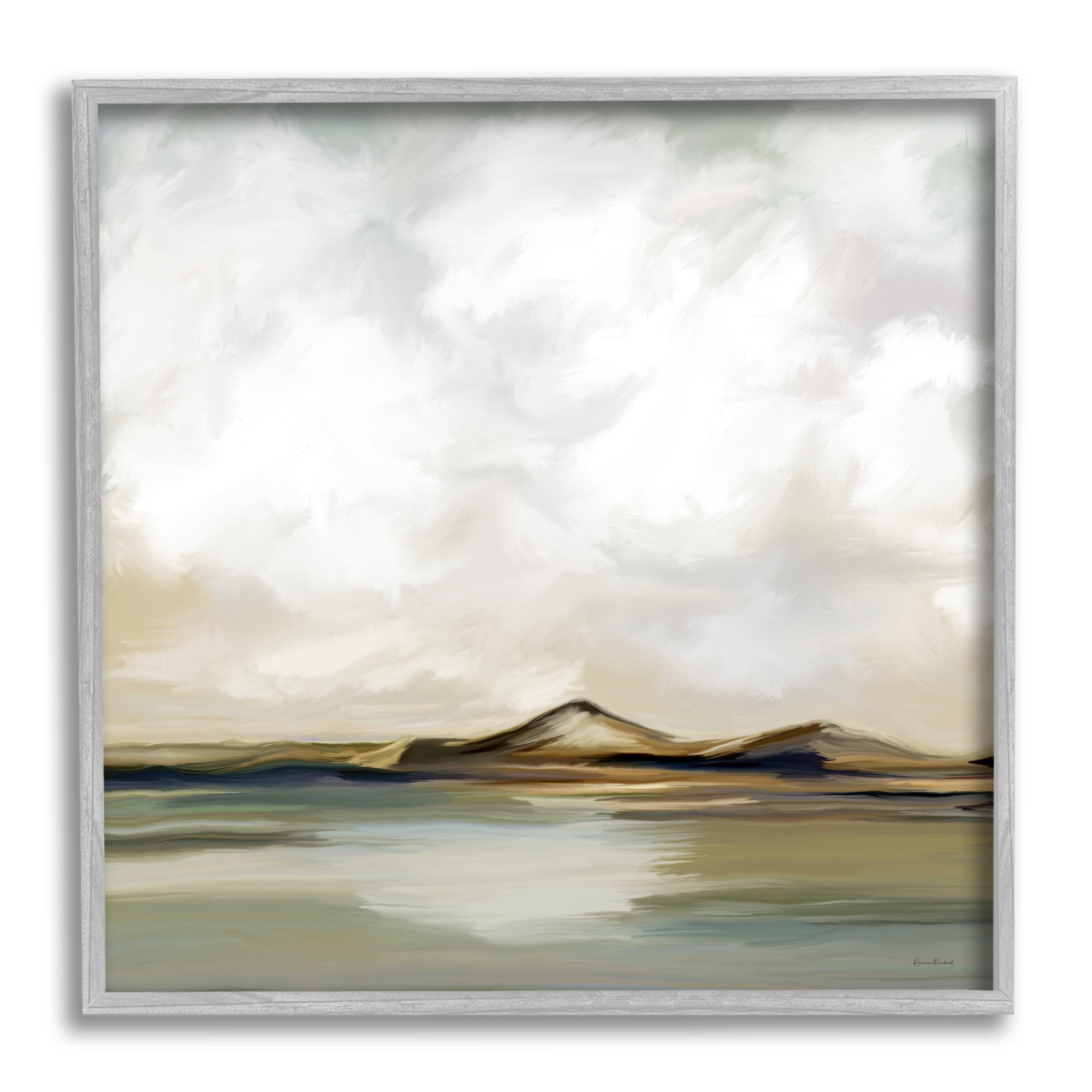 Stupell Industries Turbulent Clouds Mountain Peak Lakeside Landscape , 24 x 24, Design by Ramonda Murdock