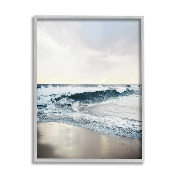 Stupell Industries Turbulent Shoreline Morning Sunrise Beach Coast Tide Waves, 11 x 14, Design by Natalie Carpentieri