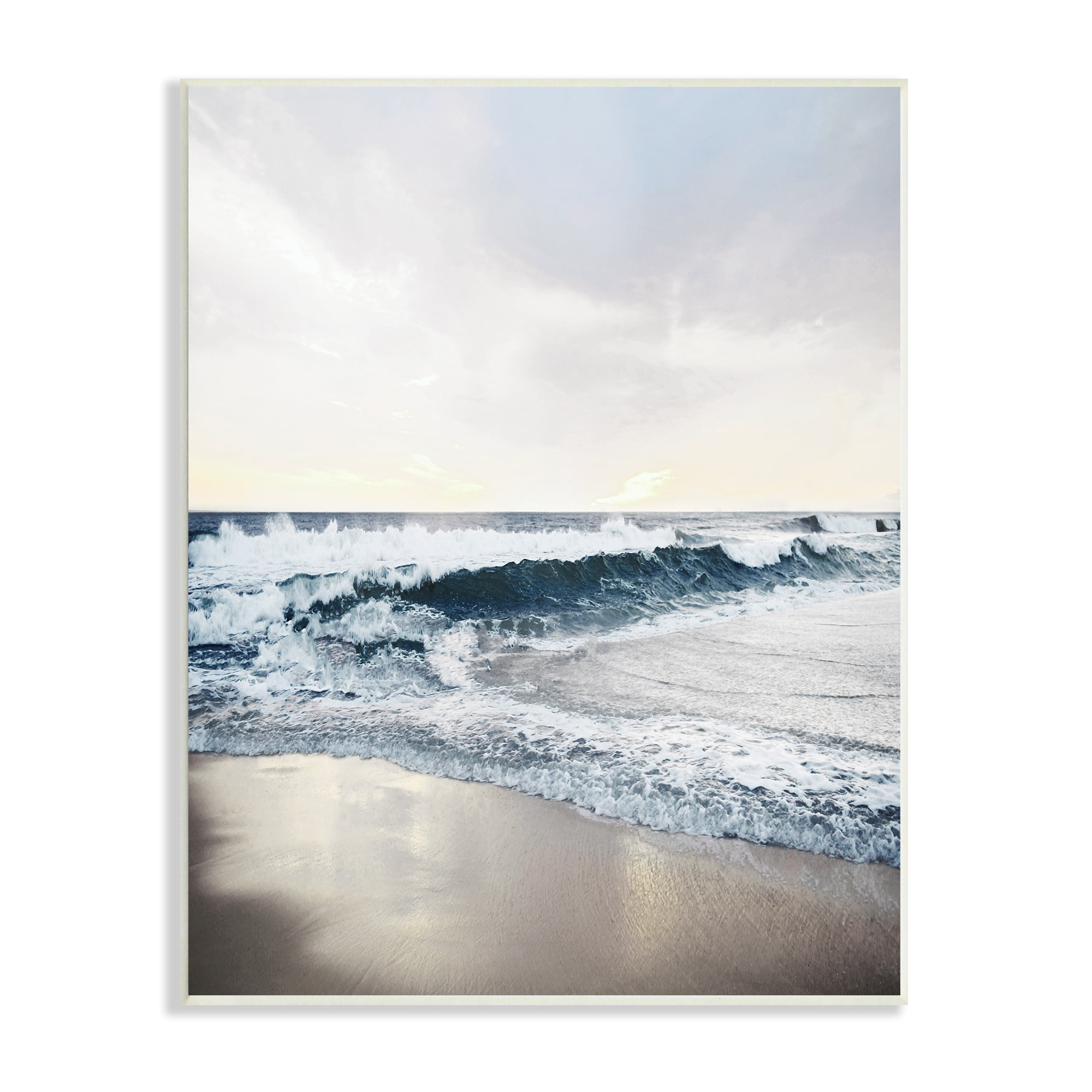 Stupell Industries Turbulent Shoreline Morning Sunrise Beach Coast Tide Waves, 13 x 19, Design by Natalie Carpentieri