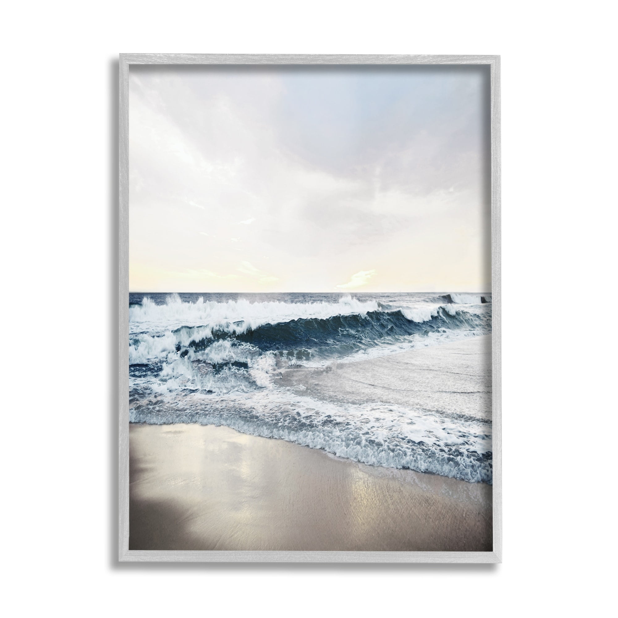 Stupell Industries Turbulent Shoreline Morning Sunrise Beach Coast Tide Waves, 24 x 30, Design by Natalie Carpentieri