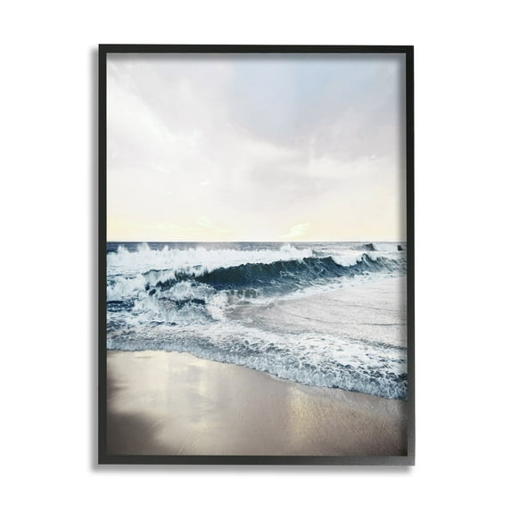 Stupell Industries Turbulent Shoreline Morning Sunrise Beach Coast Tide Waves, 24 x 30, Design by Natalie Carpentieri