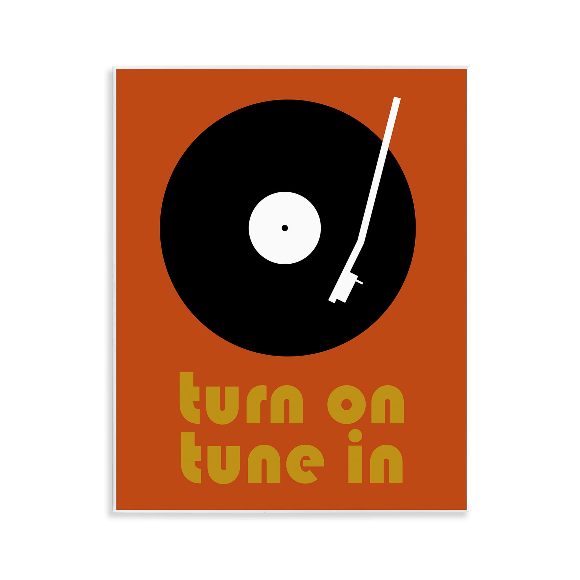 Stupell Industries Turn On Tune In Wall Plaque Art, design by Tom Quartermaine