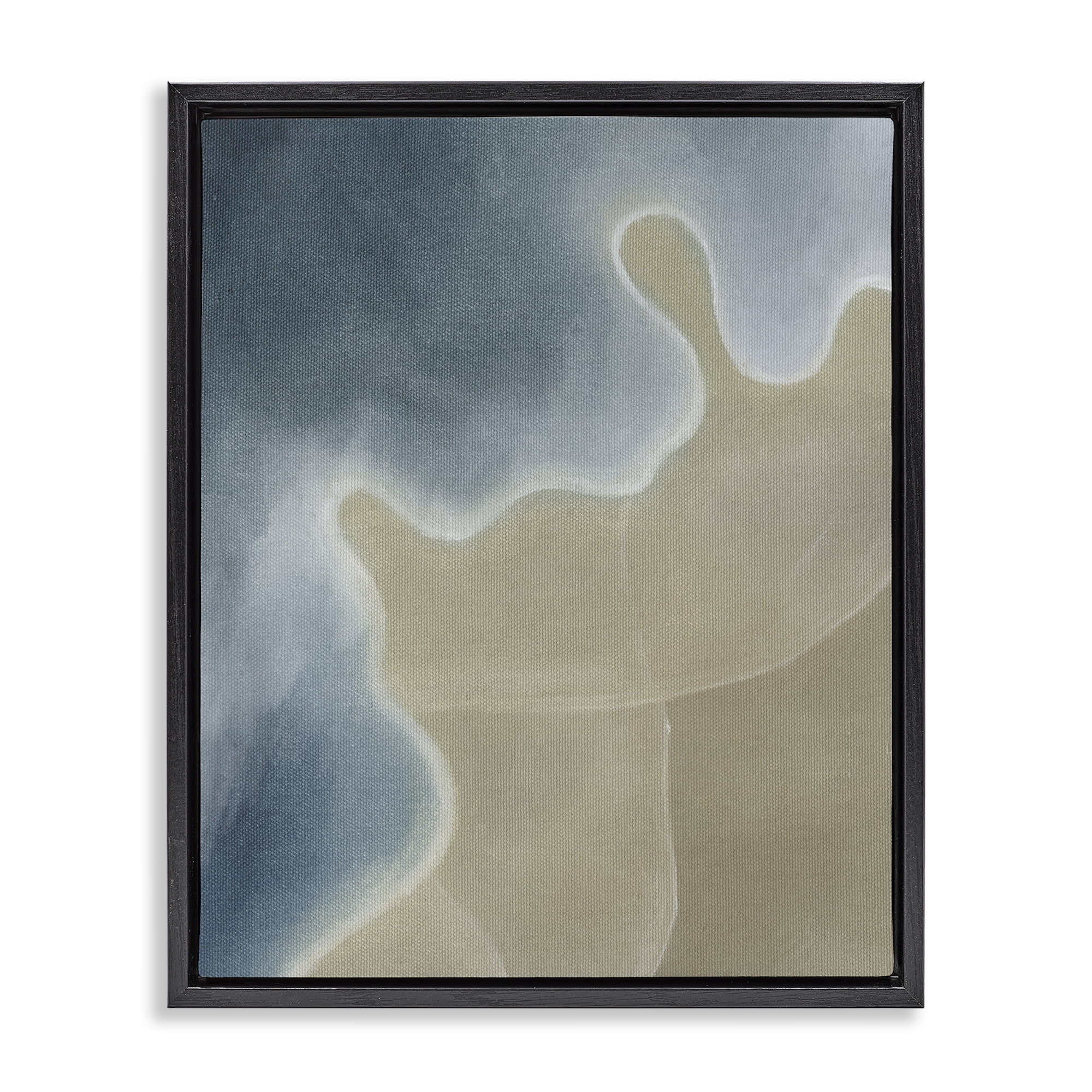 Stupell Industries Turning The Tides Abstract Black Framed Floater Canvas Wall Art, design by Grace Popp