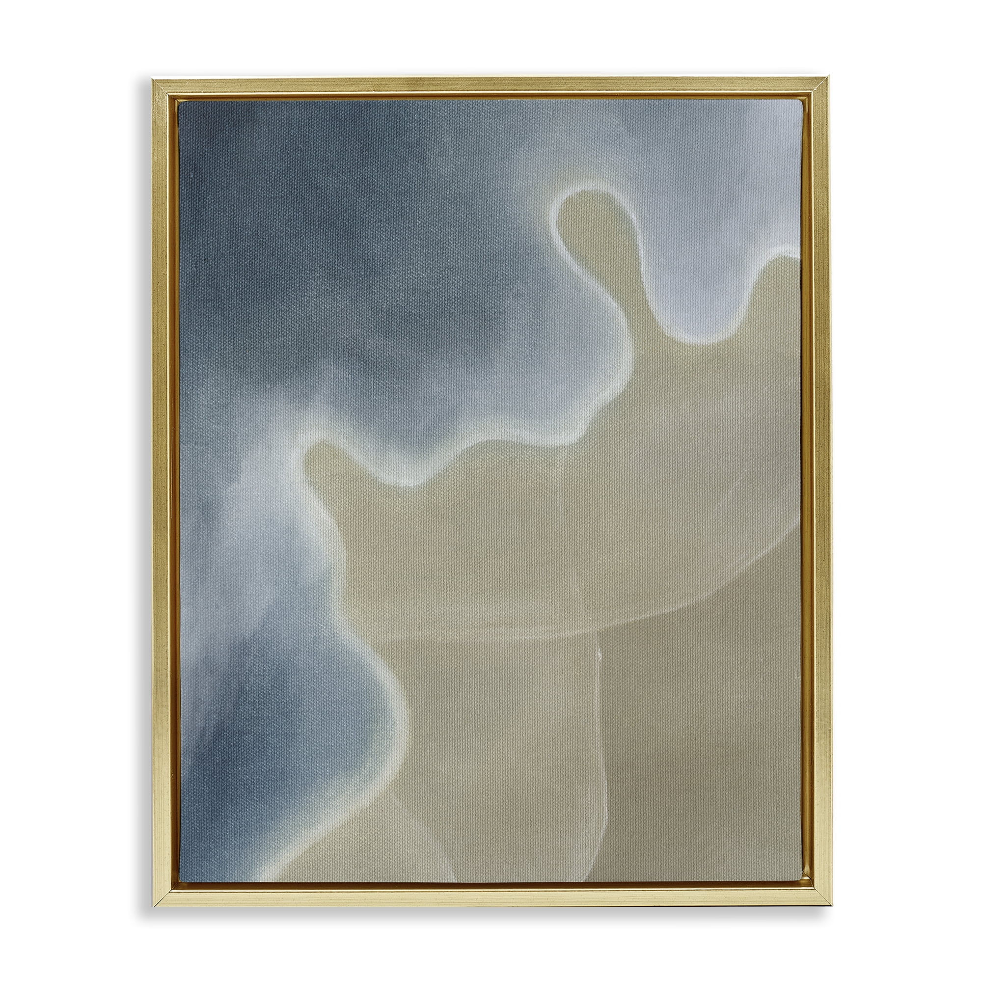 Stupell Industries Turning The Tides Abstract Gold Framed Floater Canvas Wall Art, design by Grace Popp