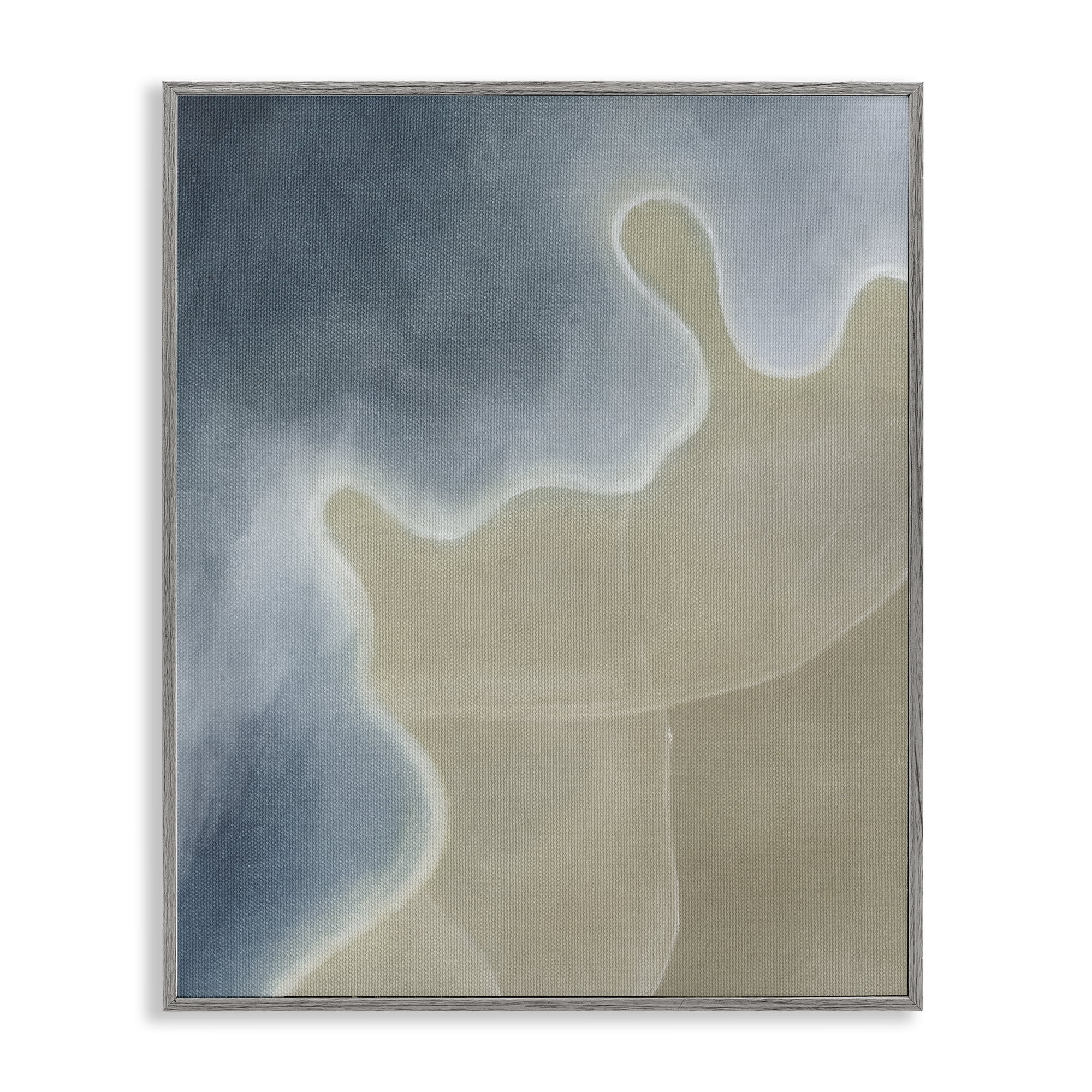 Stupell Industries Turning The Tides Abstract Gray Framed Giclee Art, design by Grace Popp