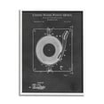 thumbnail image 1 of Stupell Industries Turntable Record Player Diagram Blueprint Patent Text Framed Wall Art, 11 x 14, Design by Karl Hronek, 1 of 5