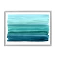 thumbnail image 1 of Stupell Industries Turquoise Gradient Shape Painting Graphic Art Gray Framed Art Print Wall Art, Design by Allie Corbin, 1 of 8