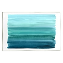 Stupell Industries Turquoise Gradient Shape Painting Graphic Art Unframed Art Print Wall Art, Design by Allie Corbin