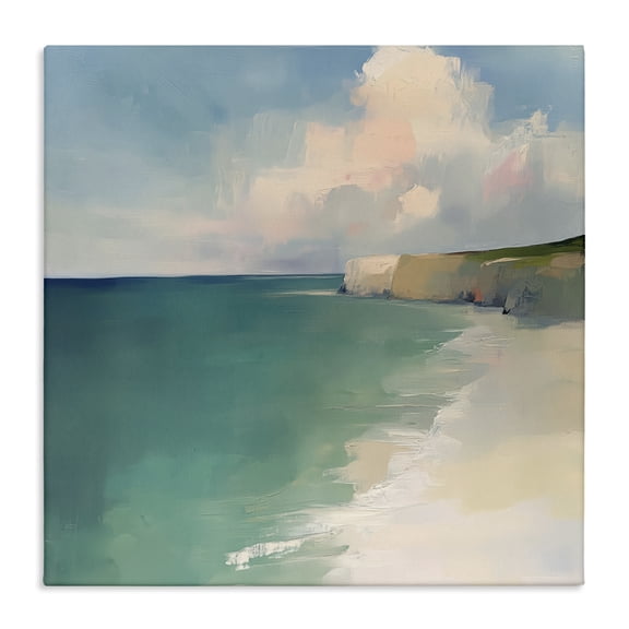 Stupell Industries Turquoise Horizons Beach Landscape Canvas Wall Art design by Annabelle Hall, 24 x 24