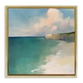 thumbnail image 1 of Stupell Industries Turquoise Horizons Beach Landscape Gold Framed Floater Canvas Wall Art design by Annabelle Hall, 25 x 25, 1 of 9