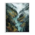 thumbnail image 1 of Stupell Industries Traditional Turquoise Mountain River Bends White Framed Giclee Art, 11 x 14, by Franklyn Gregory, 1 of 8