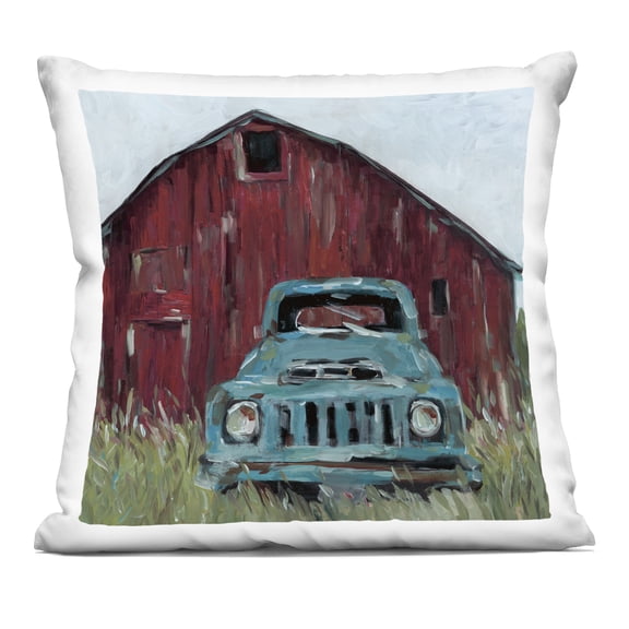 Stupell Industries Turquoise Pickup Truck Decorative Printed Throw Pillow design by Wani Pasion, 18 x 7 x 18