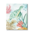 thumbnail image 1 of Stupell Industries Turtle Coral Reef Bubbles Graphic Art Gallery Wrapped Canvas Print Wall Art, Design by House of Rose, 1 of 7