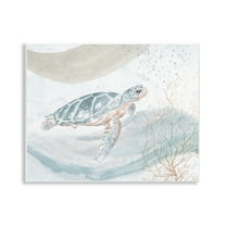 Stupell Industries Turtle Watercolor Style Animals & Insects Painting Unframed Art Print Wall Art, 14 x 11
