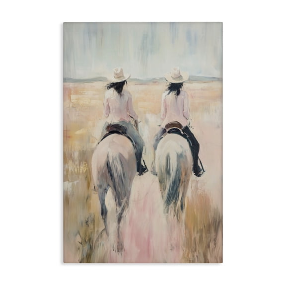Stupell Industries Twin Cowgirl Riders Canvas Wall Art design by Heidi Kuntz, 45 x 30