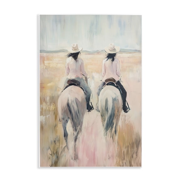 Stupell Industries Twin Cowgirl Riders Wall Plaque Art design by Heidi Kuntz, 19 x 13
