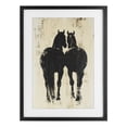thumbnail image 1 of Stupell Industries Farmhouse Twin Horses Facing Away Black Framed Print Under Glass, 14 x 20, by Petals Prints Design, 1 of 8