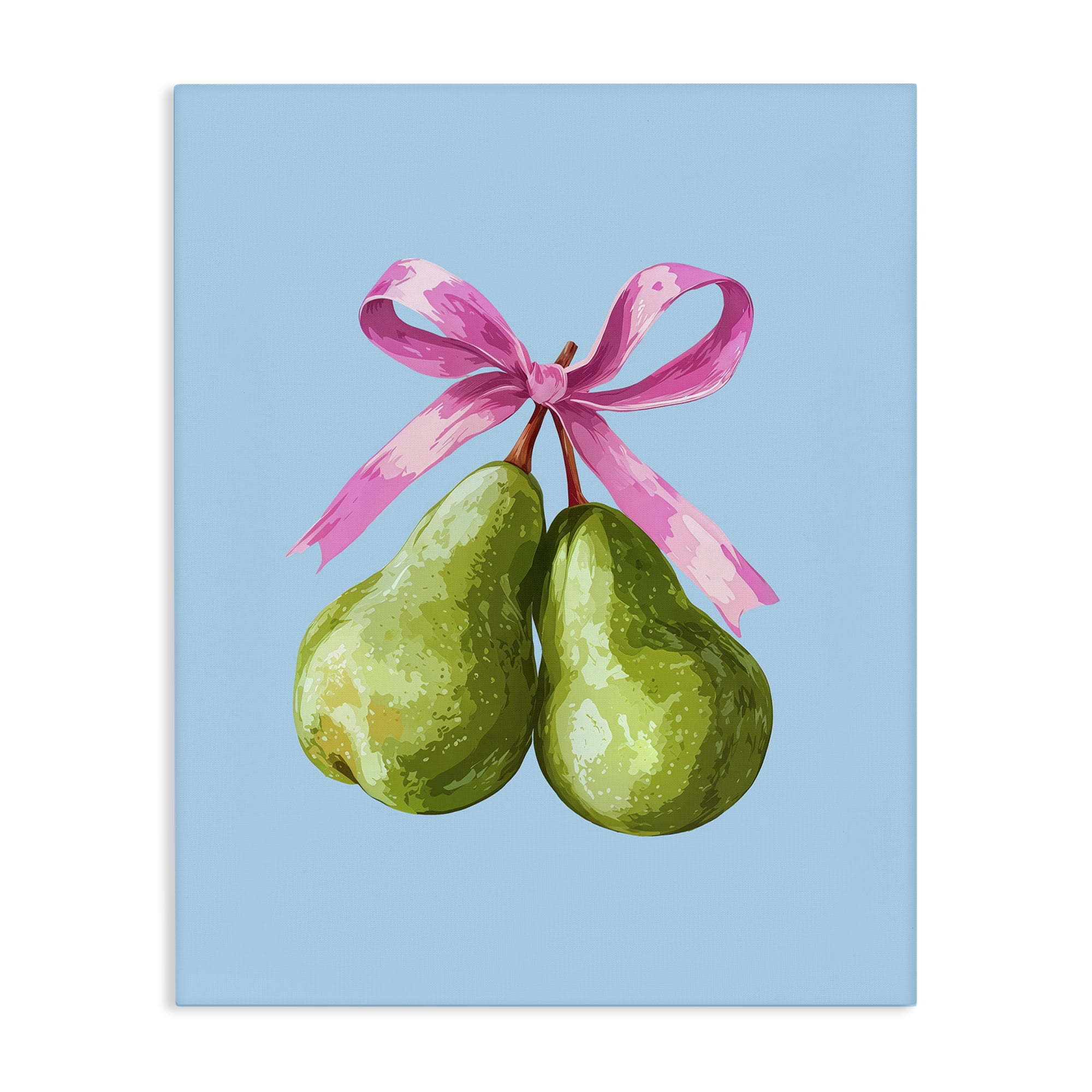 Stupell Industries Twin Pears with Ribbon Canvas Wall Art, design by Imagine It Images