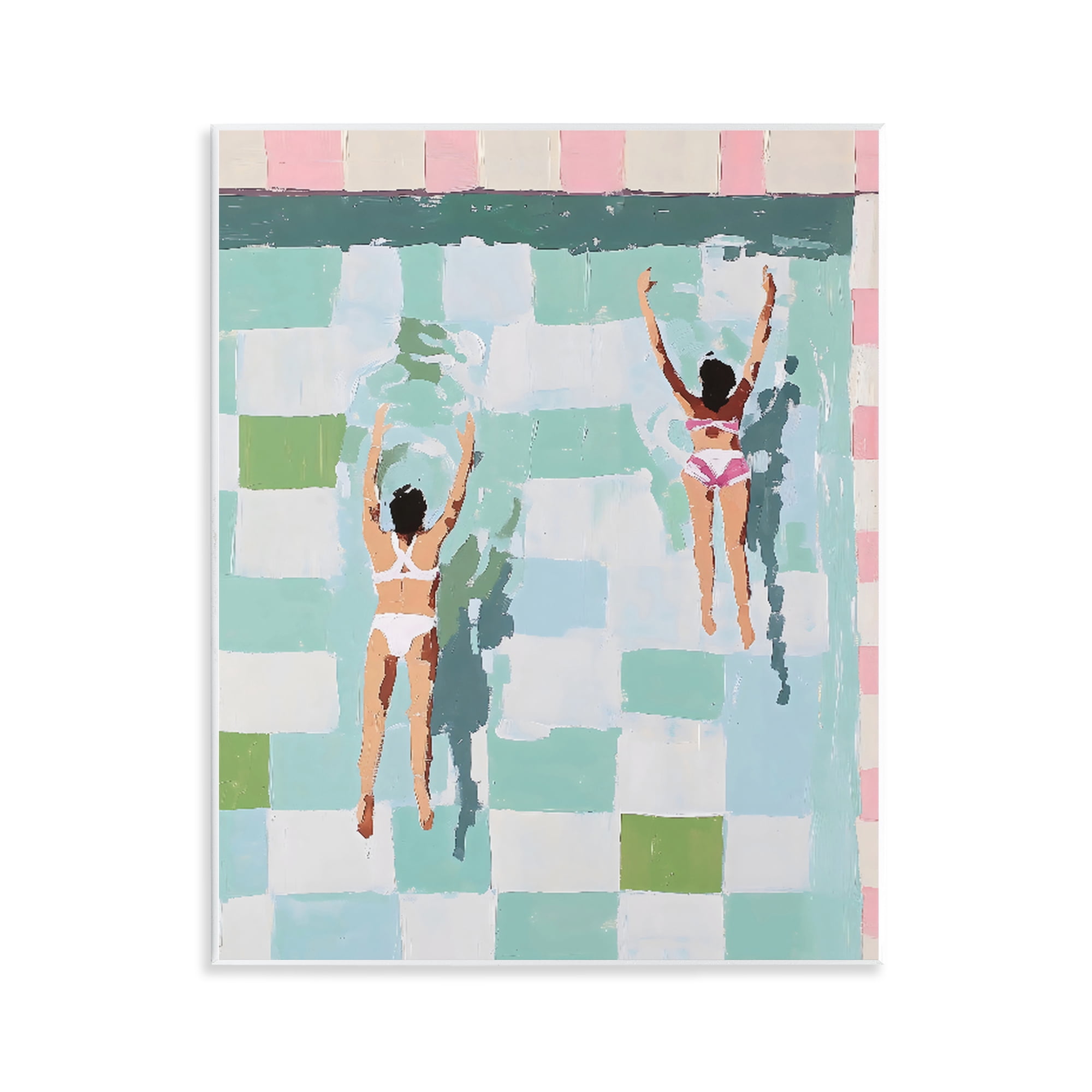 Stupell Industries Twin Swimmers in Pool Wall Plaque Art, design by The Prints Vibe