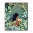 thumbnail image 1 of Stupell Industries Twinkle Palm Girl Portrait Gray Framed Giclee Art design by Kim Allen, 30 x 24, 1 of 8