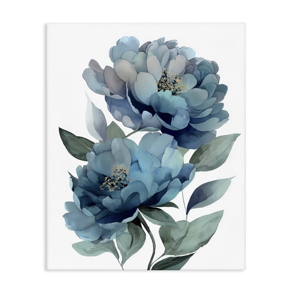 Stupell Industries Traditional Two Blue Flowers Serene Peonies Canvas Art, 16 x 20, by Franklyn Gregory