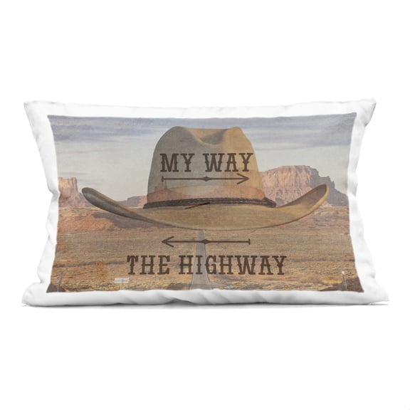 Stupell Industries Two Choices Funny Cowboy Decorative Printed Throw Pillow design by Marcus Prime, 14 x 7 x 20