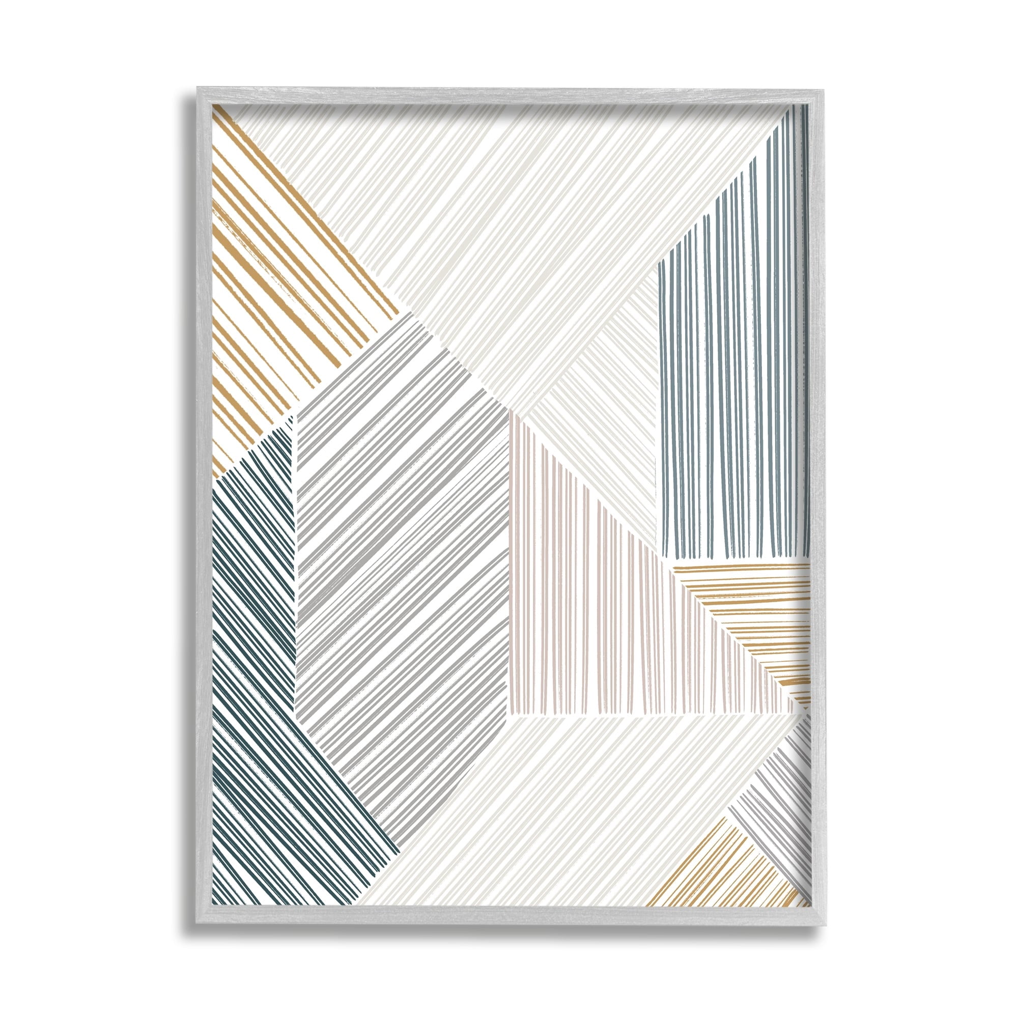 Stupell Industries Two Dimensional Layered Shapes Modern Abstract Line Pattern, 16 x 20,Design by Emily Navas