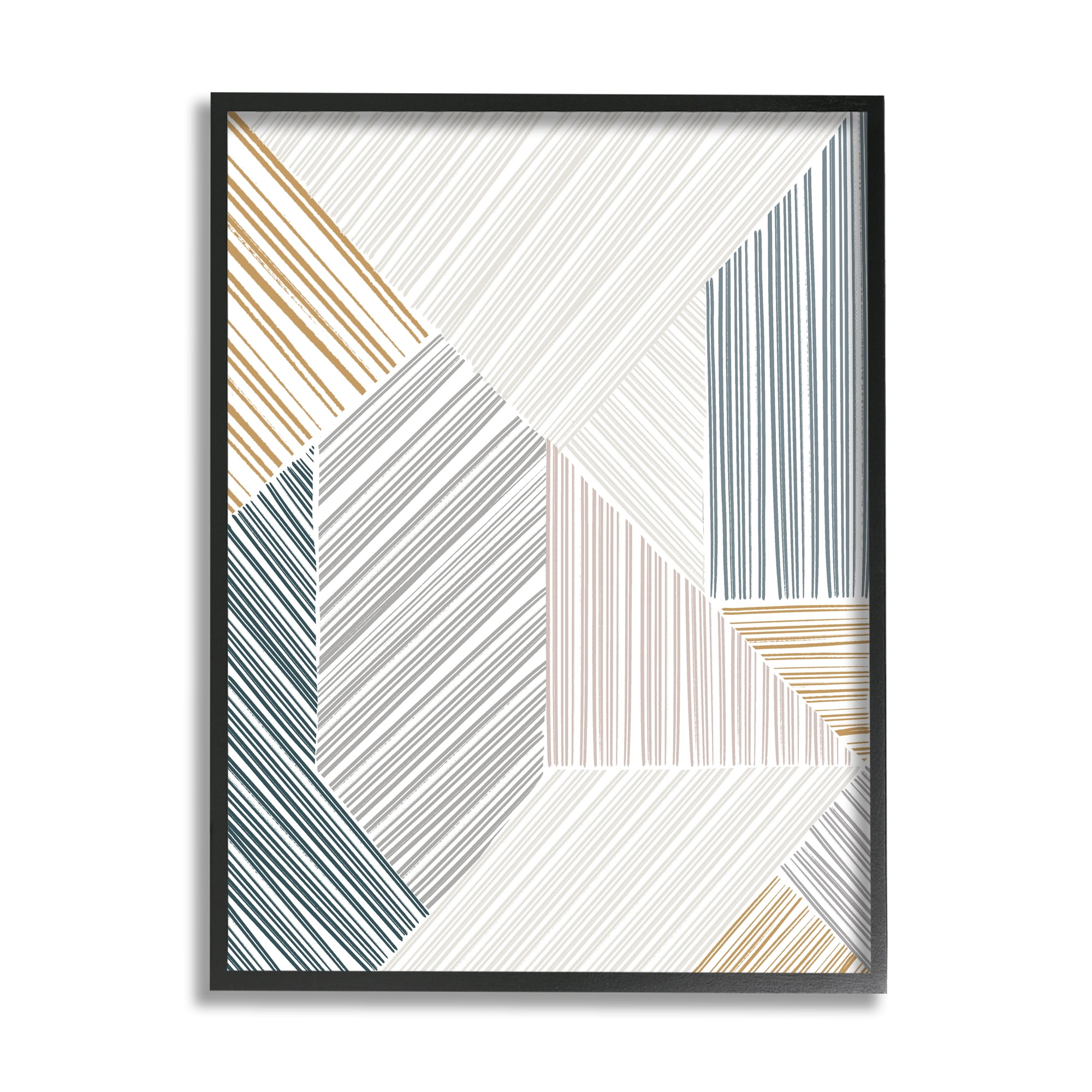 Stupell Industries Two Dimensional Layered Shapes Modern Abstract Line Pattern, 24 x 30,Design by Emily Navas