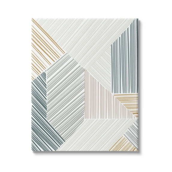 Stupell Industries Two Dimensional Layered Shapes Modern Abstract Line Pattern, 30 x 40,Design by Emily Navas