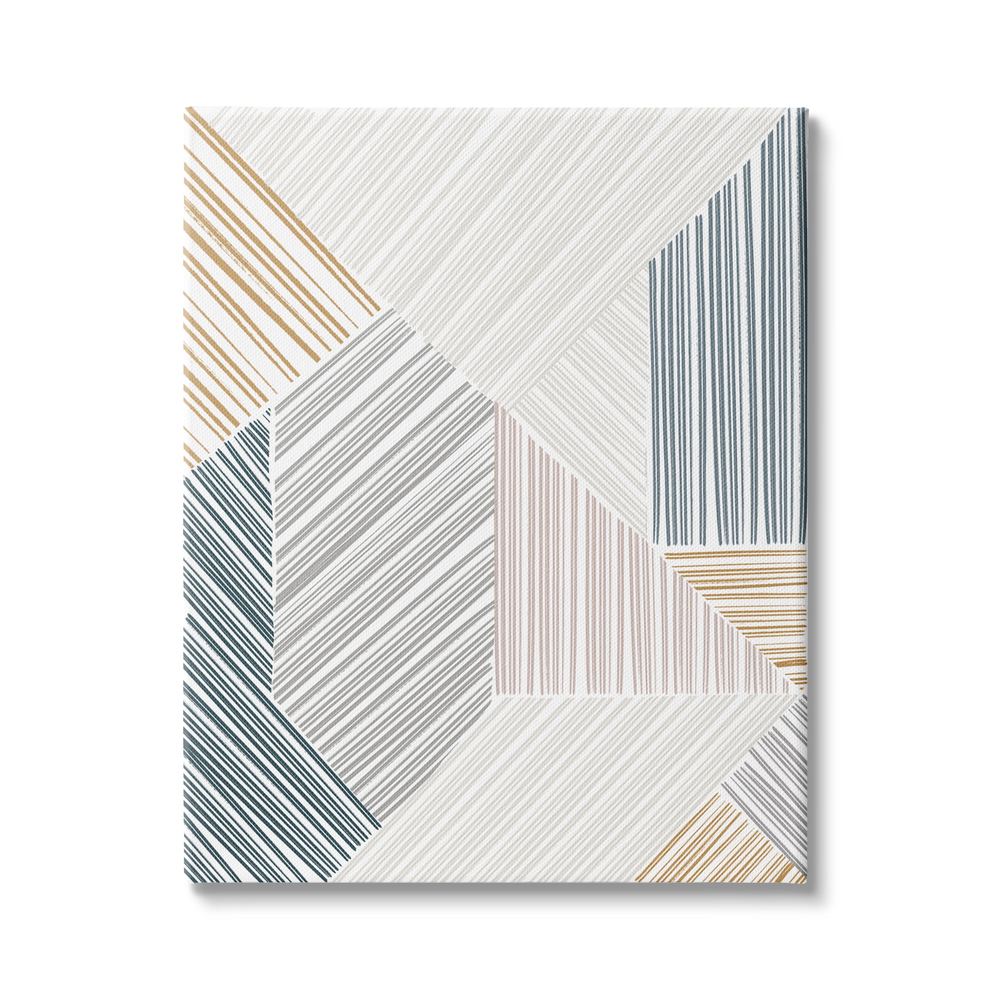 Stupell Industries Two Dimensional Layered Shapes Modern Abstract Line Pattern, 36 x 48,Design by Emily Navas