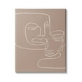 thumbnail image 1 of Stupell Industries Two Faces Single Line Drawing Brown Beige Abstract, 24 x 30,Design by Design Fabrikken, 1 of 5