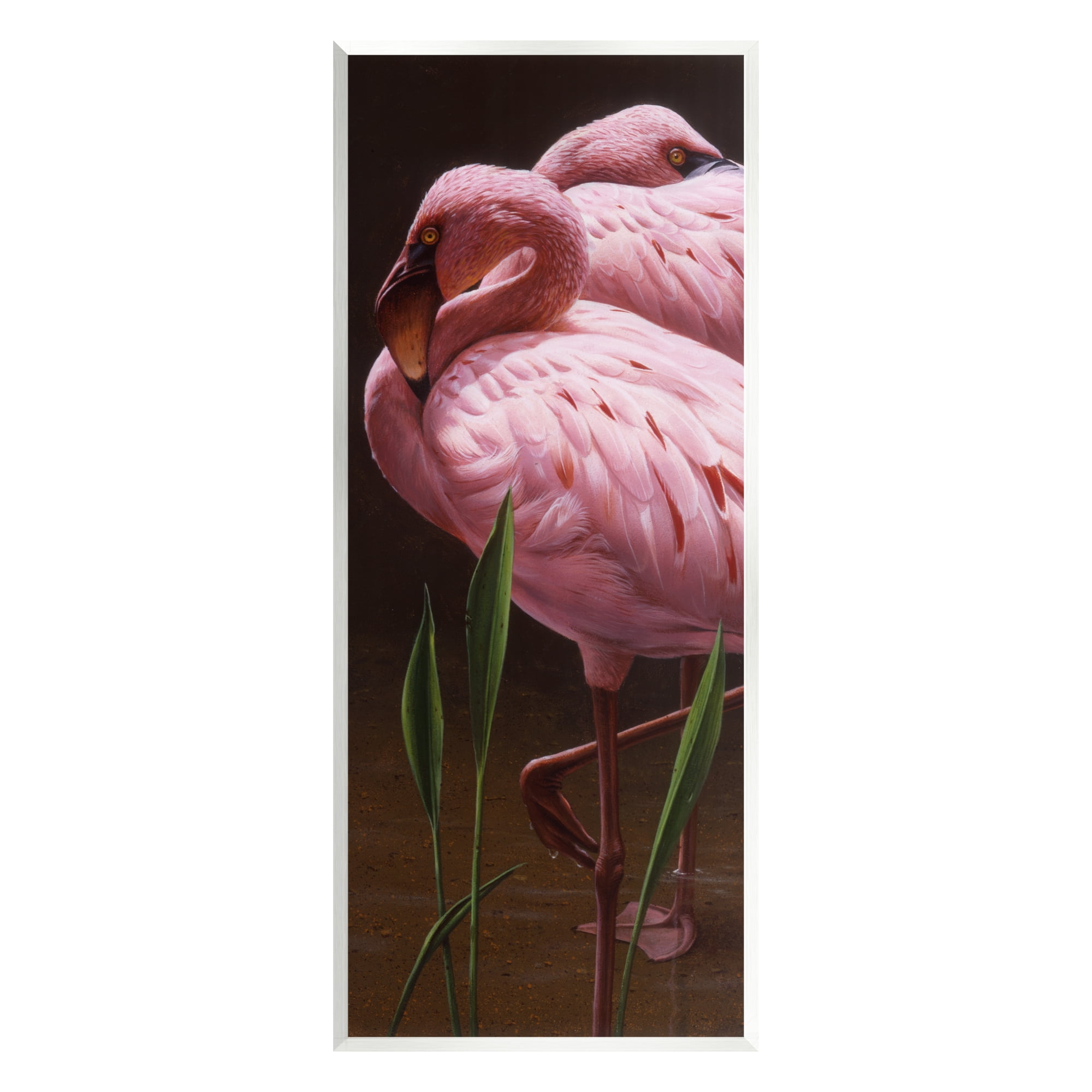 Pink Flamingos Nature Wall Plaque Art on MDF Wood
