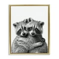 thumbnail image 1 of Stupell Industries Two Hugging Raccoons Animals & Insects Painting Gold Floater Framed Art Print Wall Art, 25 x 31, 1 of 10