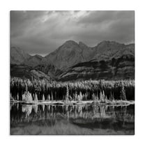 Stupell Industries Two Jack Lake Landscape Landscape & Nature Photography Wrapped Canvas Art Print Wall Art, 17 x 17