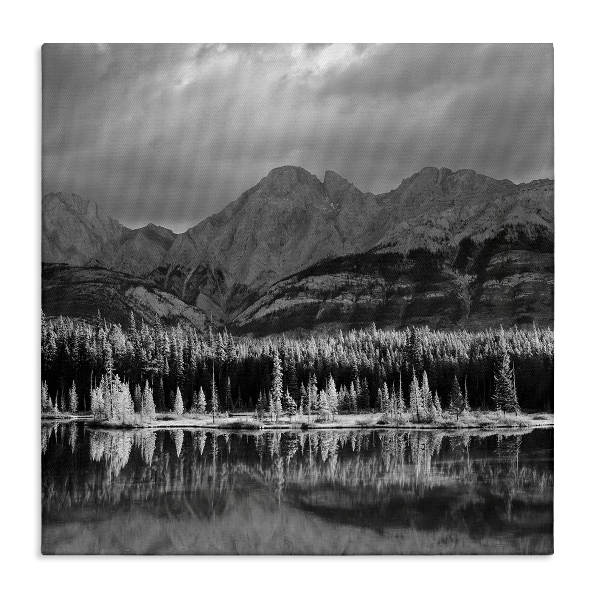 Stupell Industries Two Jack Lake Landscape Landscape & Nature Photography Wrapped Canvas Art Print Wall Art, 30 x 30