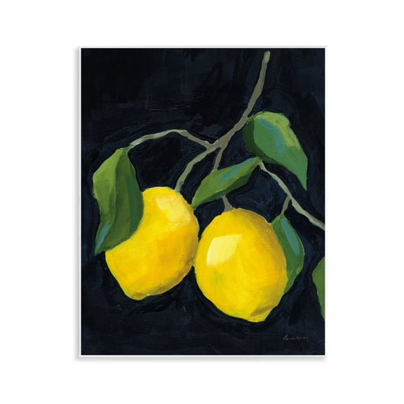 Stupell Industries Two Lush Lemons Food & Beverage Painting Unframed Art Print Wall Art, 11 x 14