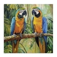 thumbnail image 1 of Stupell Industries Coastal Two Macaws Among Foliage Canvas Art, 36 x 36, by Petals Prints Design, 1 of 8