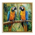 thumbnail image 1 of Stupell Industries Coastal Two Macaws Among Foliage Gold Floating Frame Canvas Art, 25 x 25, by Petals Prints Design, 1 of 8