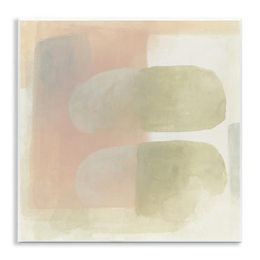 Stupell Industries Two Oval Shapes Abstract Painting Unframed Art Print Wall Art, 12 x 12
