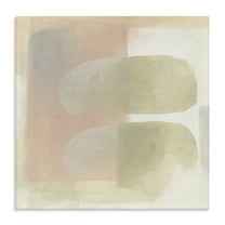 Stupell Industries Two Oval Shapes Abstract Painting Wrapped Canvas Art Print Wall Art, 17 x 17