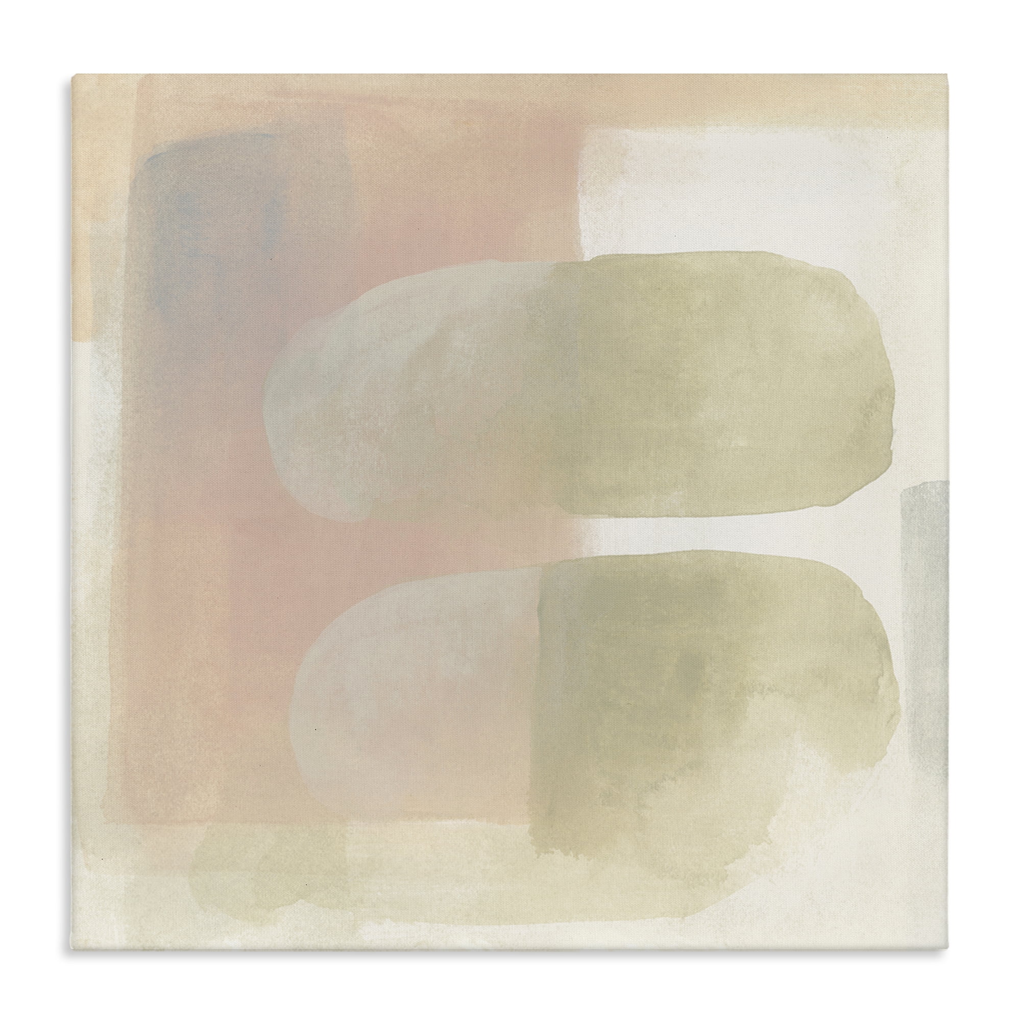 Stupell Industries Two Oval Shapes Abstract Painting Wrapped Canvas Art Print Wall Art, 24 x 24