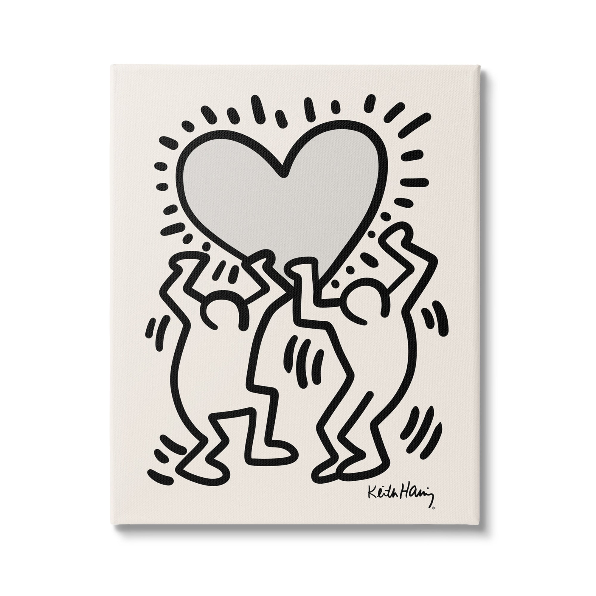 Stupell Industries Two People Holding Heart Outline Pop Style Canvas Wall Art, 24 x 30, Design by Ros Ruseva