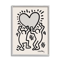 Stupell Industries Two People Holding Heart Outline Pop Style Framed Wall Art, 16 x 20, Design by Ros Ruseva