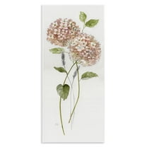 Stupell Industries Two Pink Hydrangeas Floral Painting Unframed Art Print Wall Art, 7 x 17