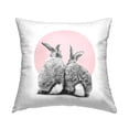 thumbnail image 1 of Stupell Industries Two Rabbits Pastel Pink Square Decorative Printed Throw Pillow Design By Emma P, 18 x 18, 1 of 6
