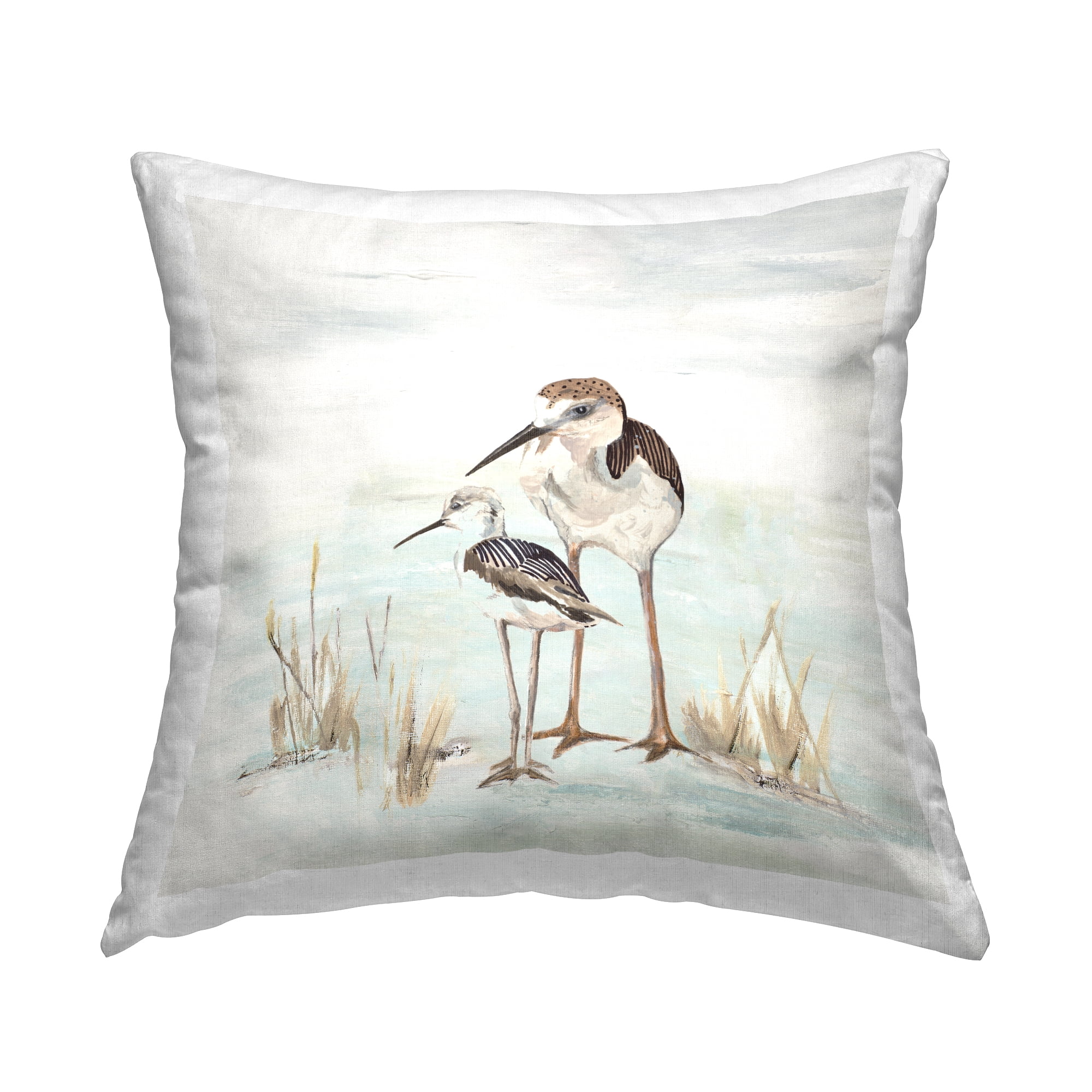 Stupell Industries Two Sandpiper Beach Birds Printed Throw Pillow Design by Patricia Pinto