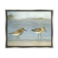 thumbnail image 1 of Stupell Industries Two Sandpipers Stepping Beach Shore Painting Luster Gray Floating Framed Canvas Print Wall Art, Design by Kim Allen, 1 of 6