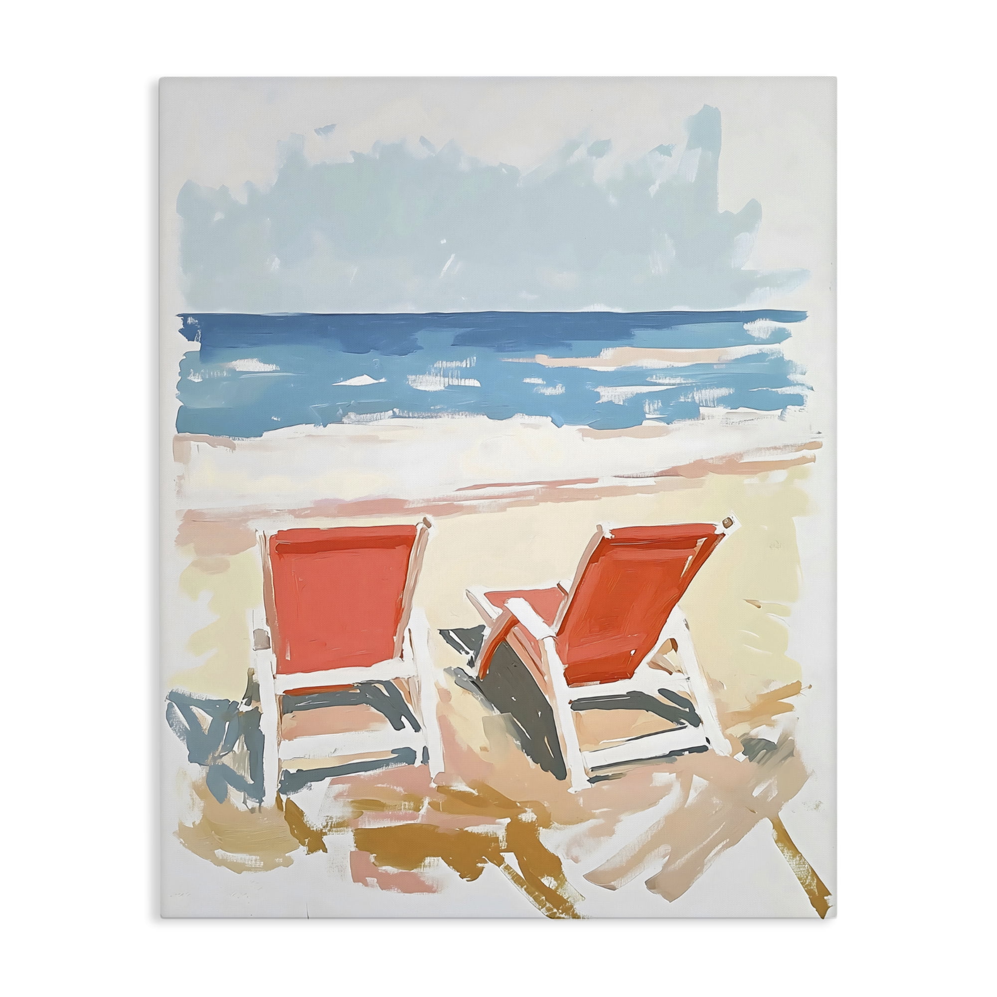 Stupell Industries Two Sunlit Beach Chairs Canvas Wall Art, design by The Prints Vibe